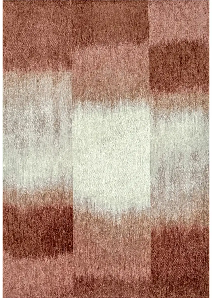Red And White Abstract Washable Area Rug With UV Protection Photo 7