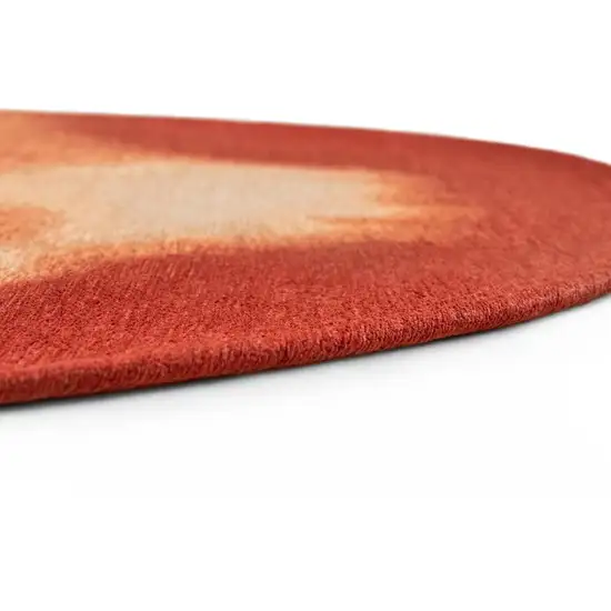 Red And White Abstract Washable Area Rug With UV Protection Photo 8