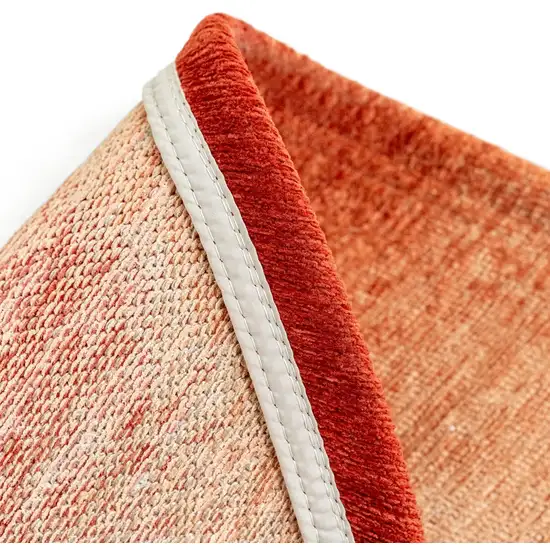 Red And White Abstract Washable Area Rug With UV Protection Photo 5