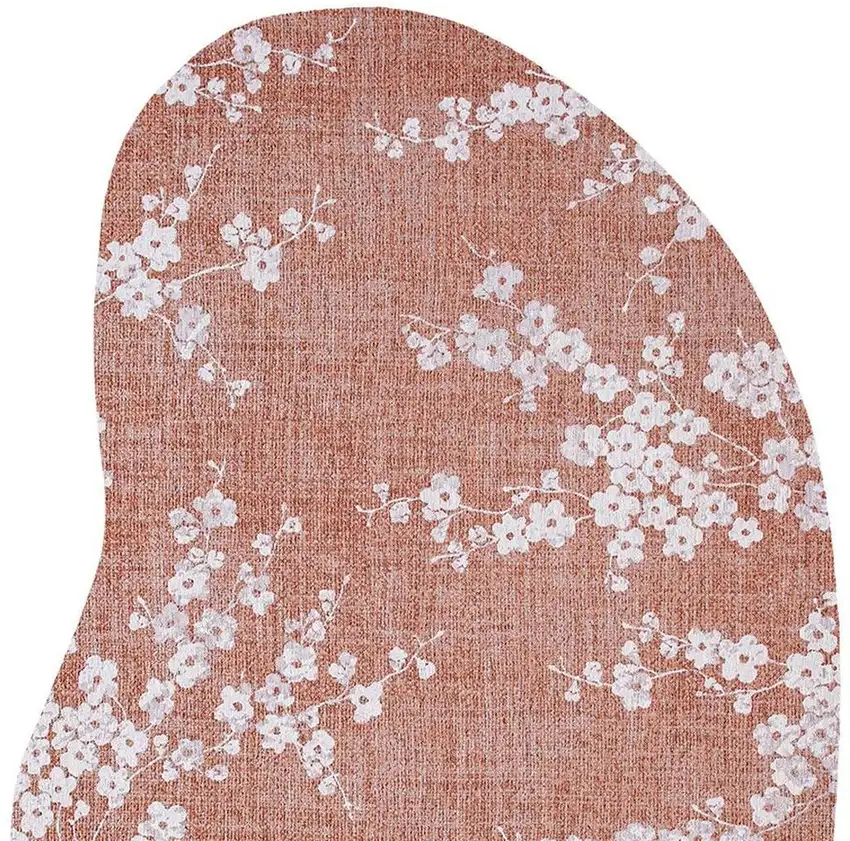 Red And White Oriental Washable Area Rug With UV Protection Photo 4