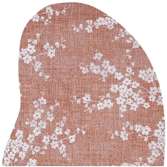 Red And White Oriental Washable Area Rug With UV Protection Photo 4