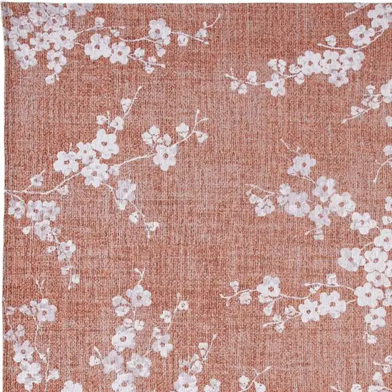 Red And White Oriental Washable Area Rug Photo 7