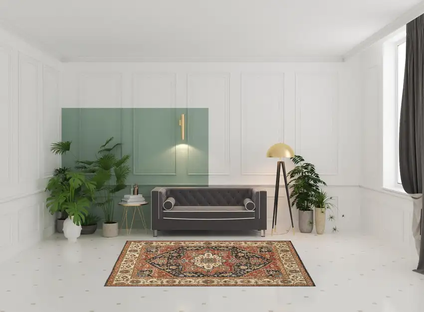 Red Black And Ivory Wool Floral Hand Knotted Stain Resistant Area Rug Photo 2