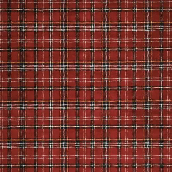 Red Black And White Plaid Area Rug Photo 8