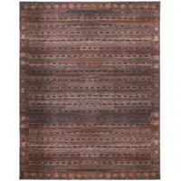 Photo of Red Brown And Blue Floral Power Loom Area Rug
