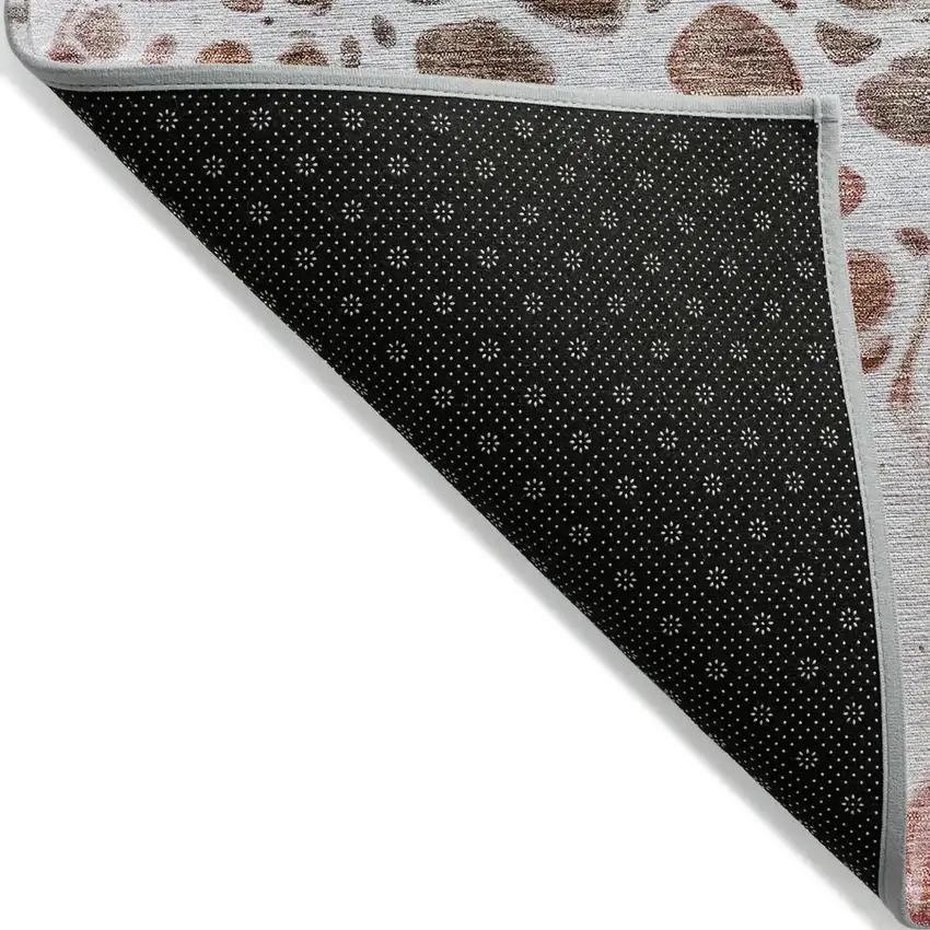 Red Copper And Gray Nautical Washable Indoor Outdoor Area Rug Photo 5
