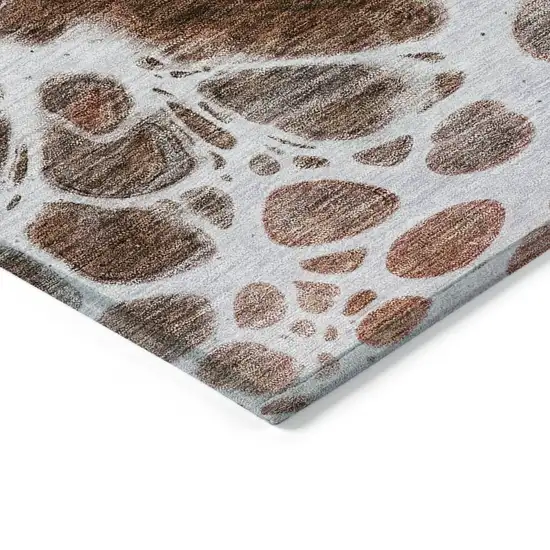 Red Copper And Gray Nautical Washable Indoor Outdoor Area Rug Photo 4