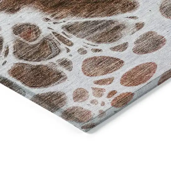 Red Copper And Gray Nautical Washable Indoor Outdoor Area Rug Photo 4