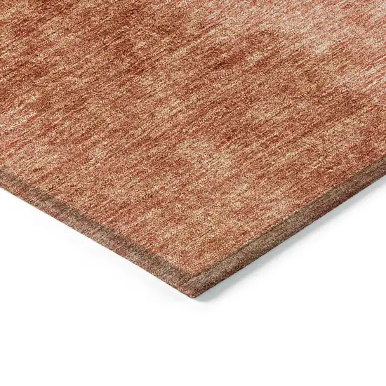 Red Copper And Terra Cotta Ombre Washable Indoor Outdoor Area Rug Photo 4