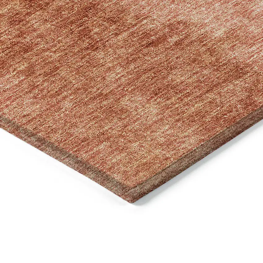 Red Copper And Terra Cotta Ombre Washable Indoor Outdoor Area Rug Photo 4
