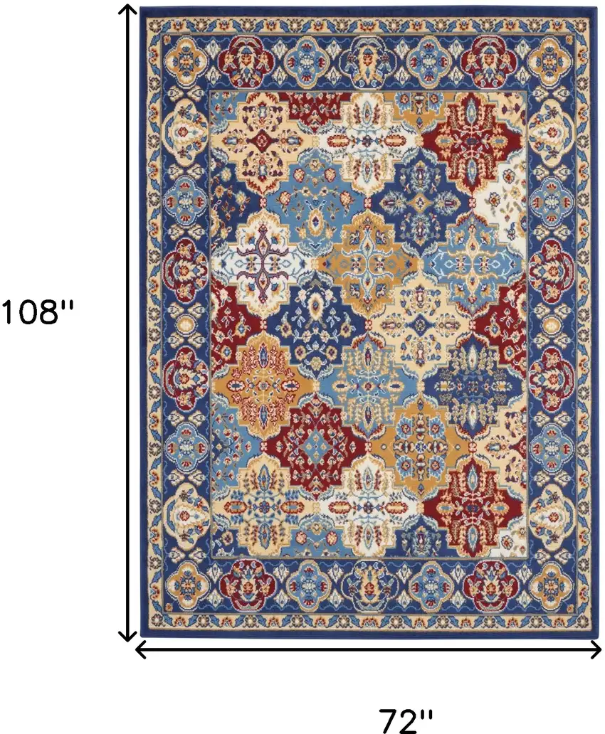 Red Damask Power Loom Area Rug Photo 5