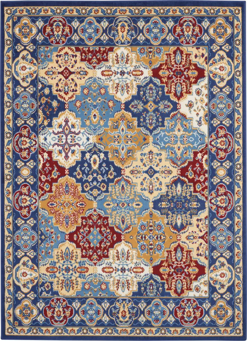 Red Damask Power Loom Area Rug Photo 1