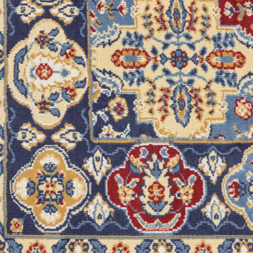 Red Damask Power Loom Area Rug Photo 9