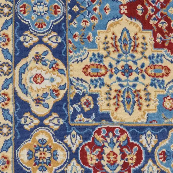 Red Damask Power Loom Area Rug Photo 1