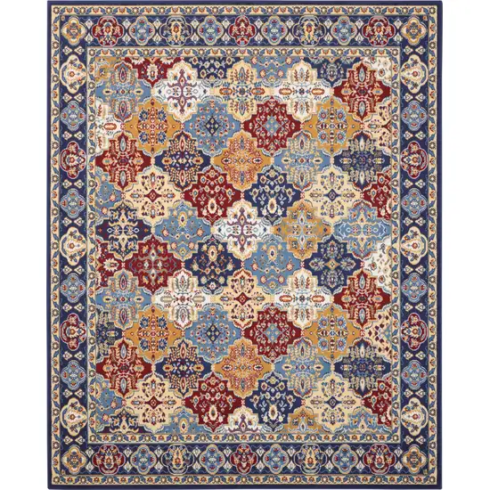 Red Damask Power Loom Area Rug Photo 8