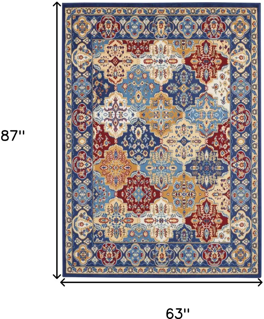 Red Damask Power Loom Area Rug Photo 3