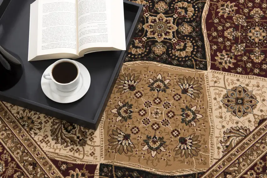 Red Decorative Diamonds Runner Rug Photo 8
