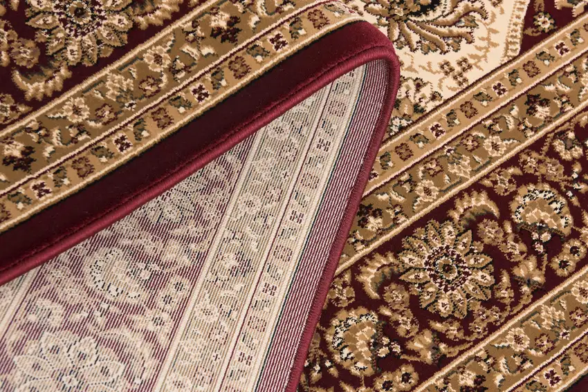 10' Red And Beige Oriental Runner Rug Photo 5