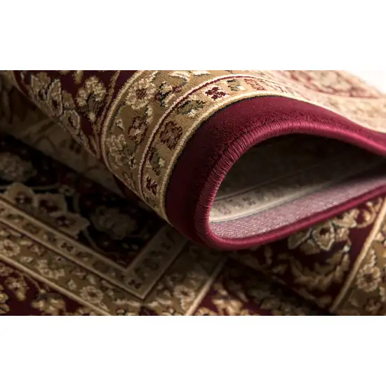 20' Red And Beige Oriental Runner Rug Photo 4