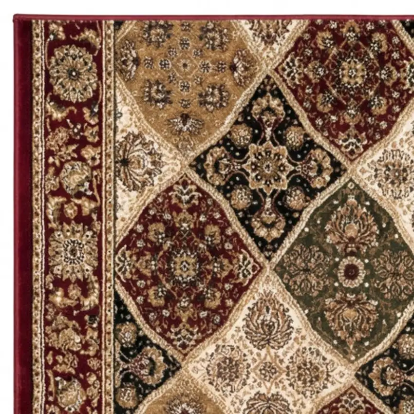 20' Red And Beige Oriental Runner Rug Photo 2