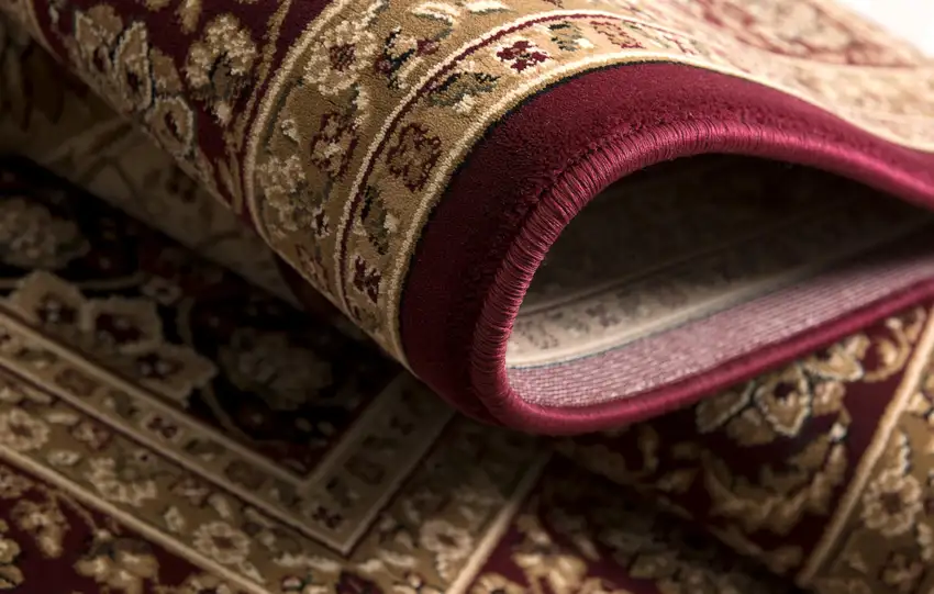 10' Red And Beige Oriental Runner Rug Photo 4