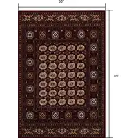Photo of Red Eclectic Geometric Pattern Area Rug