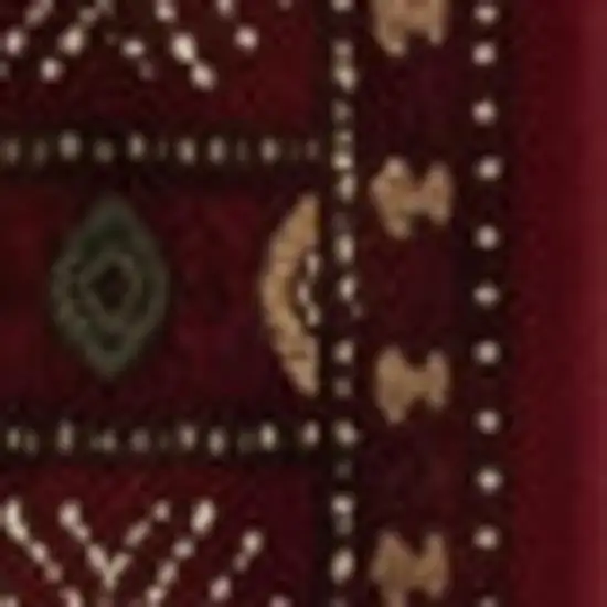 20' Red And Ivory Floral Medallion Runner Rug Photo 2