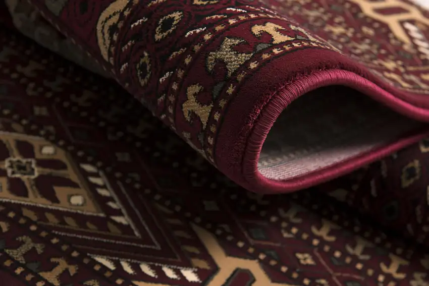 Red Eclectic Geometric Pattern Runner Rug Photo 8