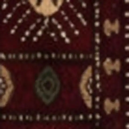 13' Red And Ivory Floral Medallion Runner Rug Photo 2