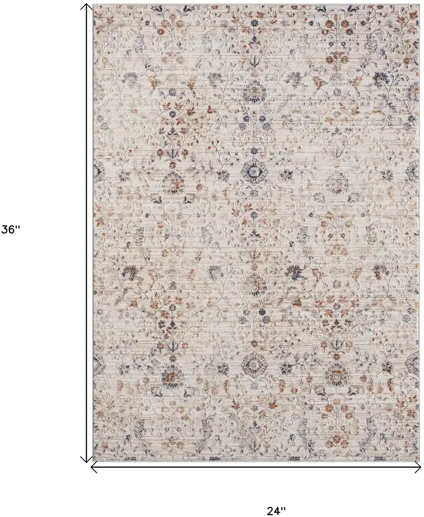 Red Floral Area Rug Photo 9