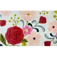 Photo of Red Floral Machine Tufted Area Rug With UV Protection