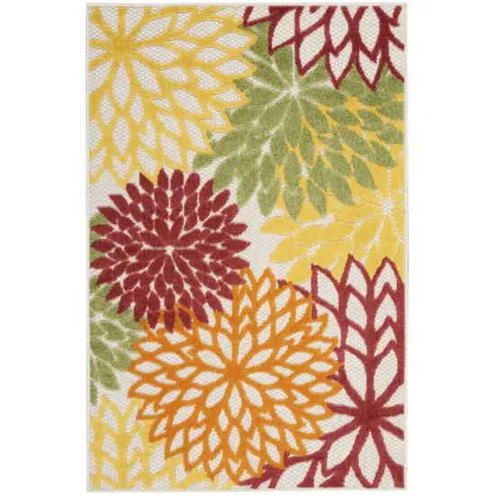 Green Orange and Red Indoor Outdoor Area Rug Photo 1