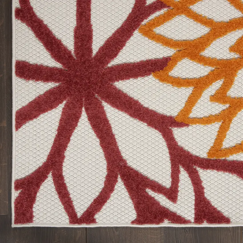 Green Orange and Red Indoor Outdoor Area Rug Photo 5