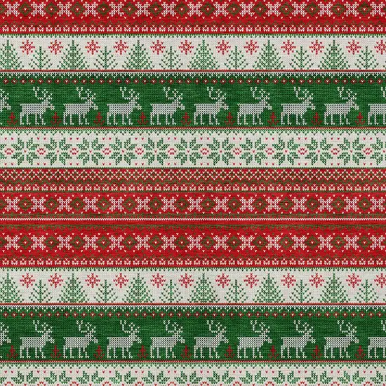 Red Green And Ivory Deer Washable Indoor Outdoor Area Rug Photo 9
