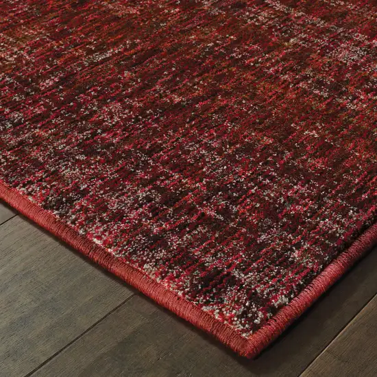 Red Grey Deep And Charcoal Power Loom Stain Resistant Runner Rug Photo 4