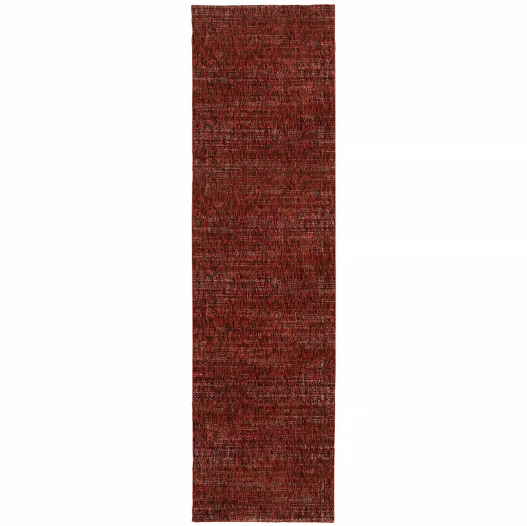 Red Grey Deep And Charcoal Power Loom Stain Resistant Runner Rug Photo 1