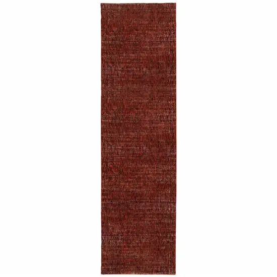 Red Grey Deep And Charcoal Power Loom Stain Resistant Runner Rug Photo 1