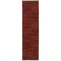 Photo of Red Grey Deep And Charcoal Power Loom Stain Resistant Runner Rug