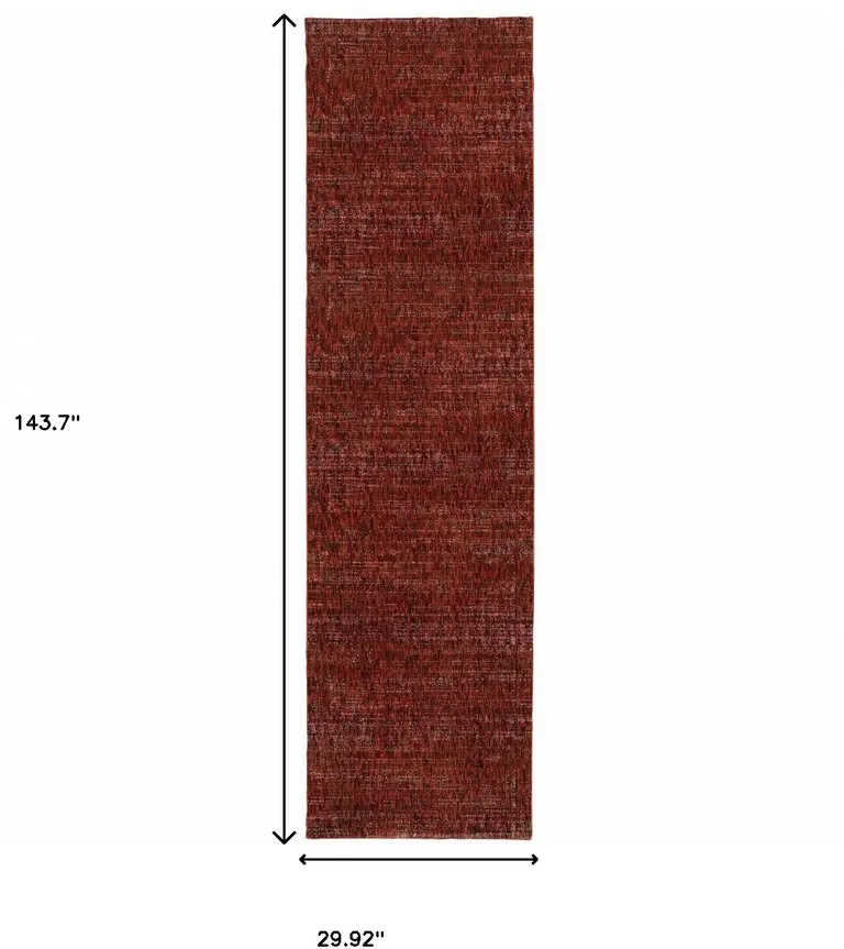 Red Grey Deep And Charcoal Power Loom Stain Resistant Runner Rug Photo 5