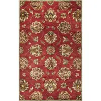Photo of Red Hand Tufted Traditional Floral Indoor Area Rug