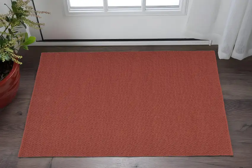 Red Hand Woven Area Rug Photo 1
