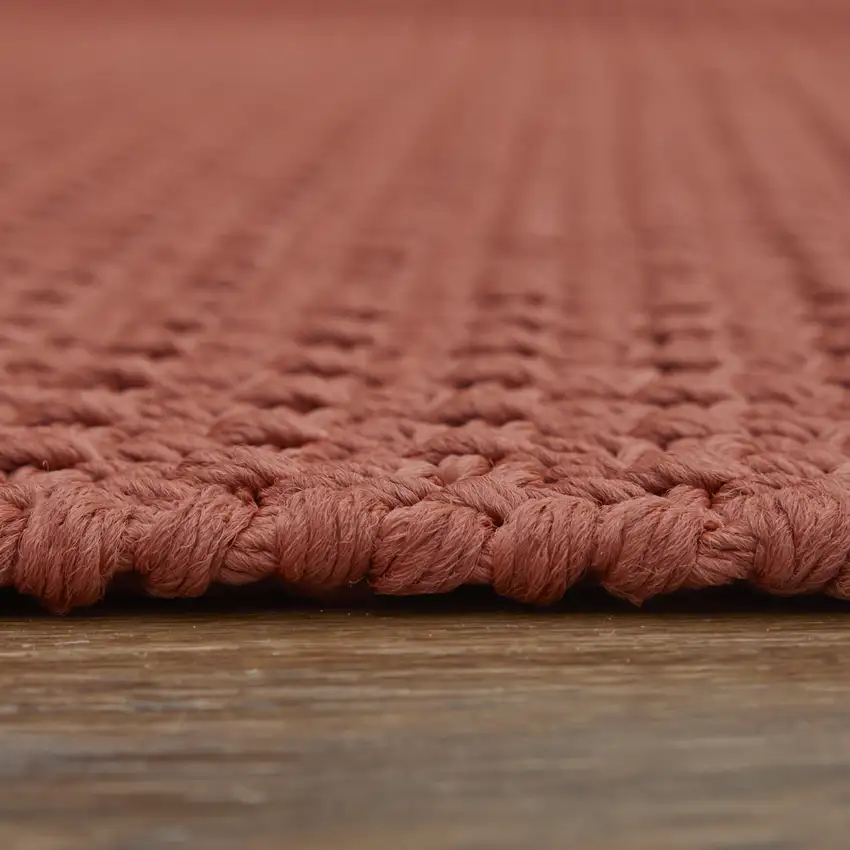 Red Hand Woven Area Rug Photo 6
