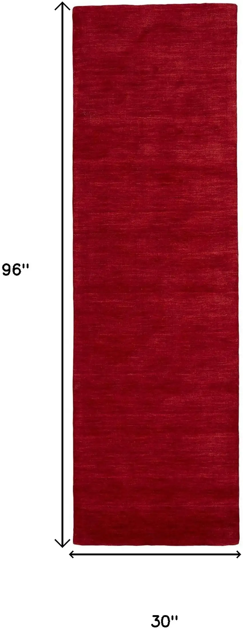 Red Hand Woven Runner Rug Photo 3