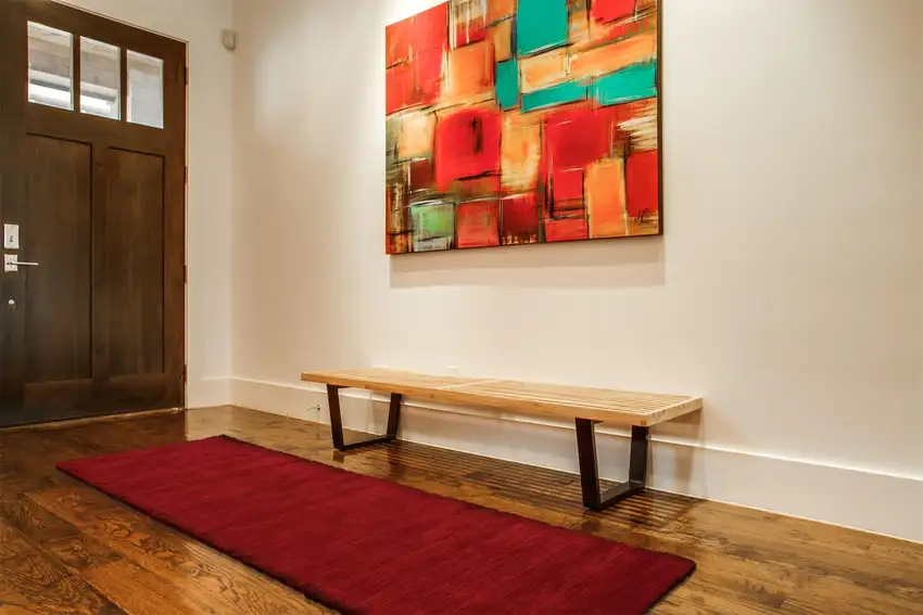 Red Hand Woven Runner Rug Photo 6