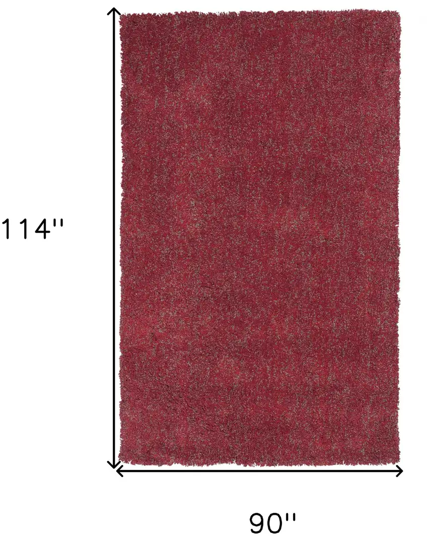 Red Heather Indoor Shag Rug Photo 6