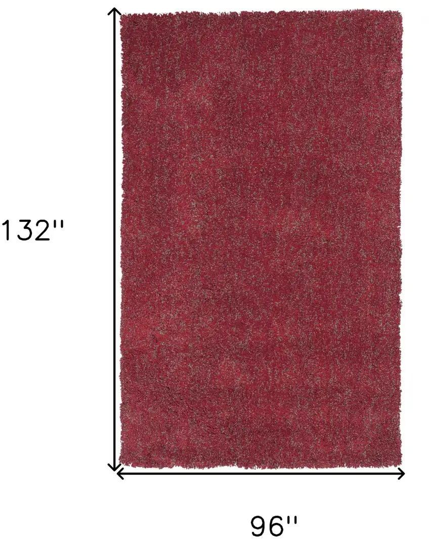 Red Heather Indoor Shag Rug Photo 6