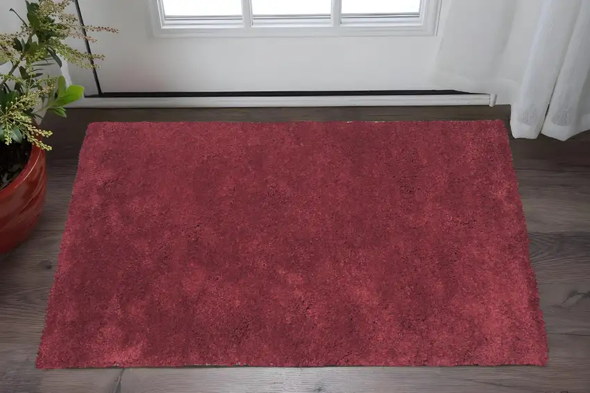 Red Indoor Shag Rug Photo 1