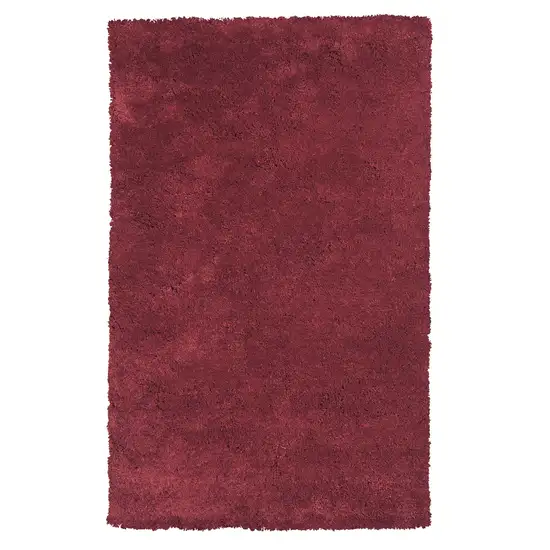 Red Shag Hand Woven Area Rug Photo 2