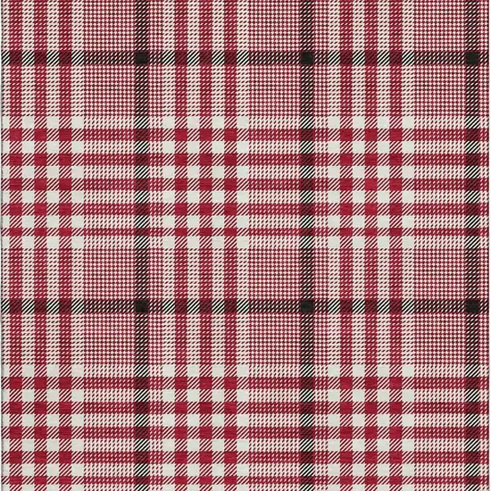 Red Ivory And Black Plaid Washable Area Rug With UV Protection Photo 3
