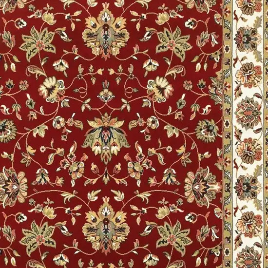 Red And Ivory Area Rug Photo 6